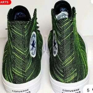 Converse All Star II Chuck Taylor Volt Green and Black Size 11